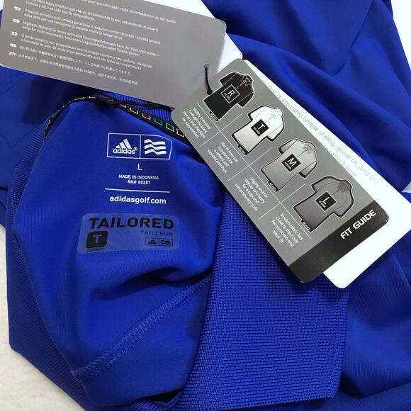 Adidas Golf NWT Royal Blue Short Sleeves Polo Men Various - Picture 10 of 13